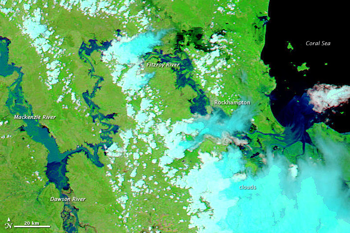 Fitzroy Basin Flooding – Satellite Images