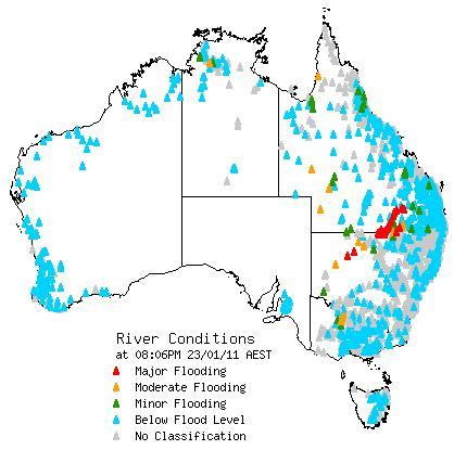 Australia Flood Map. Queensland Flood Map