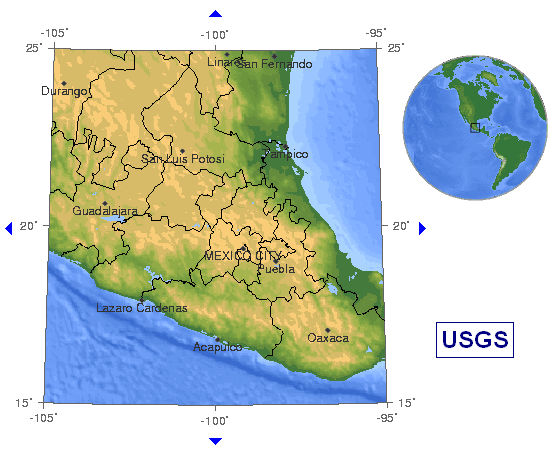 mexico quake forecast 2009 LocMap